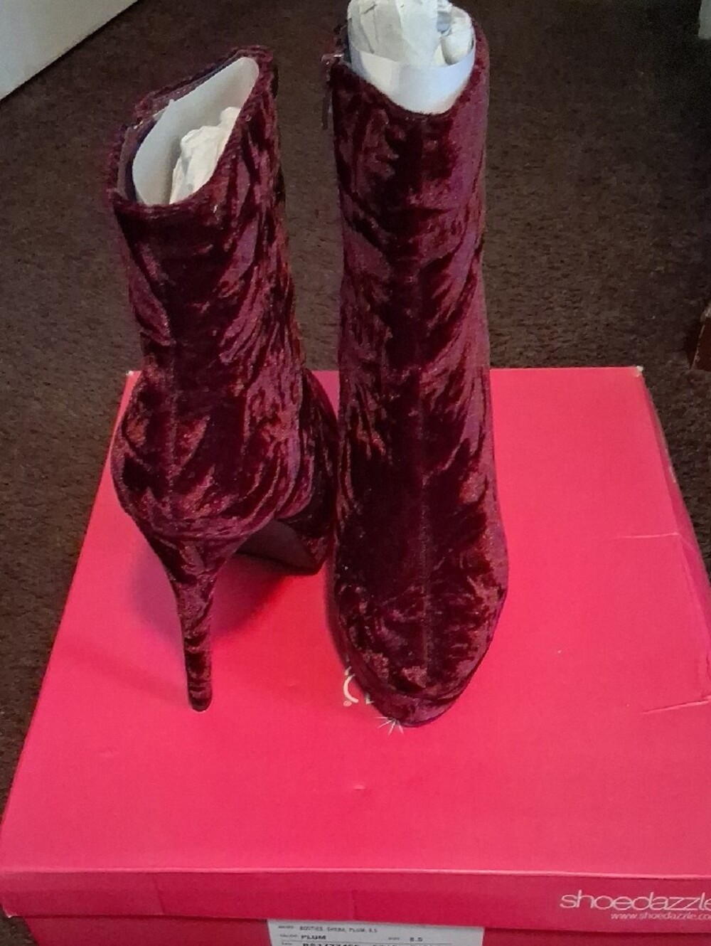 Sheba Plum Booties - - Picture 4 of 5